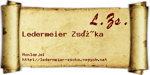 Ledermeier Zsóka névjegykártya